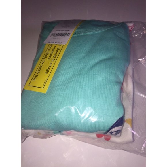 Girls Size 4 Carter's 4-Piece Penguin Snug Fit Pajamas Retail $44.00 - Picture 4 of 6